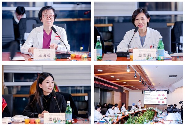 北京大學首鋼醫(yī)院皮膚科主任王海英教授、乳腺疾病科莫雪莉教授、歐萊雅（中國）有限公司理膚泉品牌總監(jiān)孟穎琪女士以及北京大學首鋼醫(yī)院皮膚科張欣教授