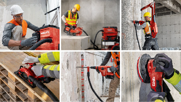 喜利得全面的吸塵器解決方案可確保從源頭有效除塵，助力工地進(jìn)度順利推進(jìn)。