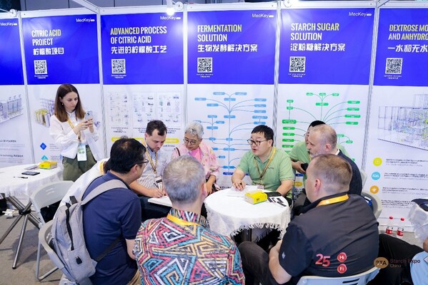 俄羅斯淀粉協(xié)會(huì)拜訪上海國(guó)際淀粉展與展商洽談中