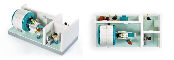 樂高&reg;核磁共振掃描儀模型套裝還原了核磁共振檢查中的醫(yī)療元素