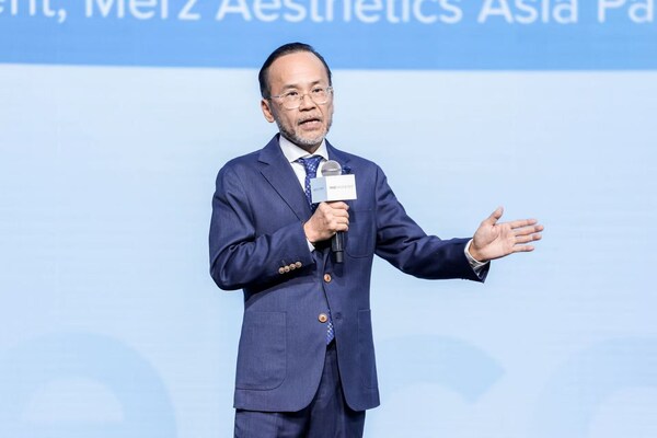 麥?zhǔn)┟缹W(xué)亞太區(qū)總裁Lawrence Siow現(xiàn)場致辭